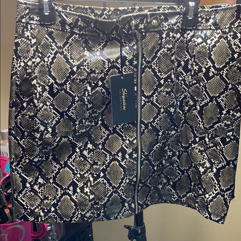 Shine star collection snakeskin skirt